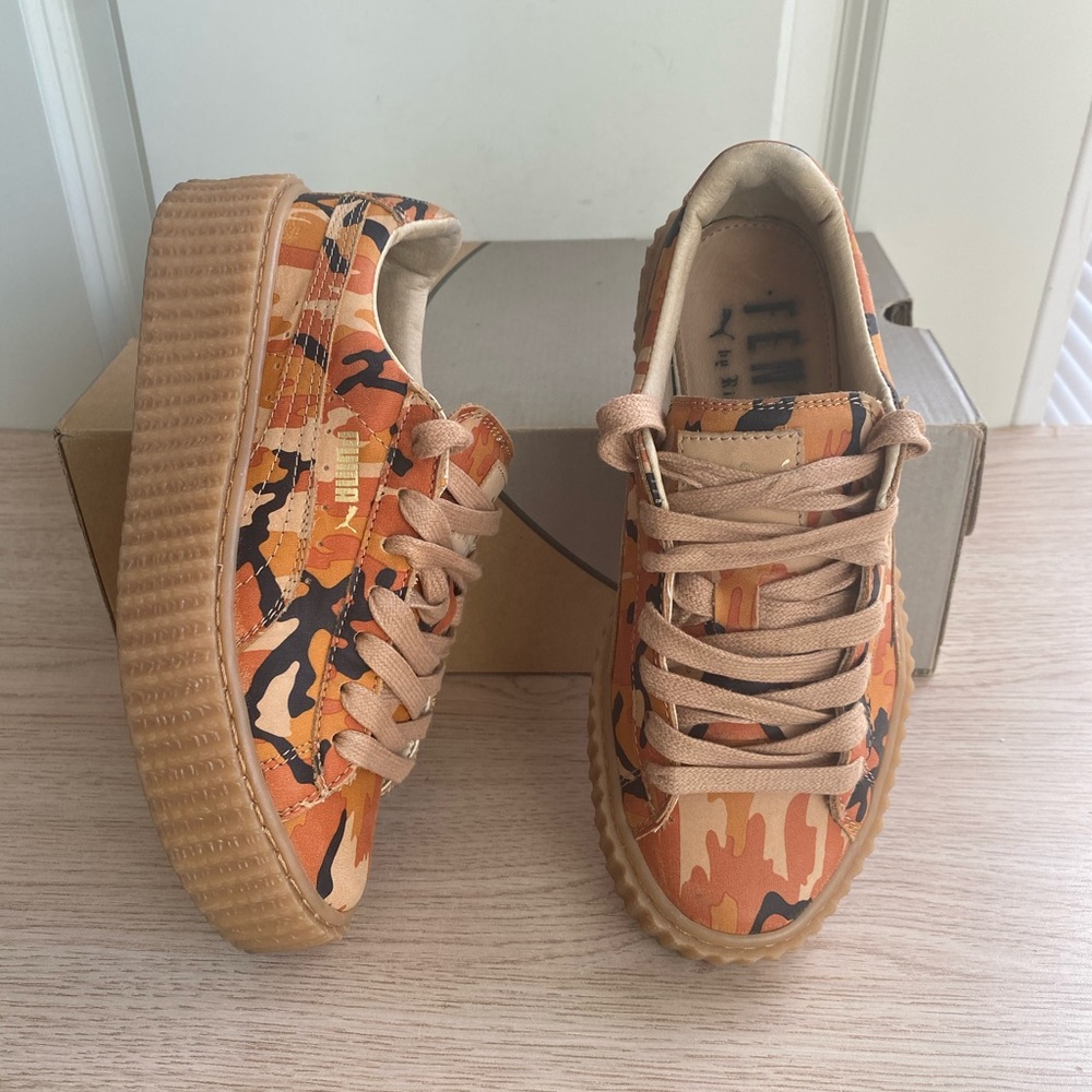 PUMA FENTY Creeper 2016 Orange Camo Sneaker- W 5.5
